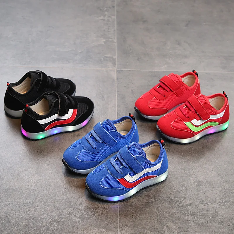 

2018 Autumn New Style LED Lighting CHILDREN'S Shoes BOY'S Athletic Shoes Girls' Casual Shoes Lightweight Light Shoes Baby Shoes