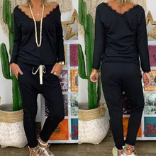 Комплект из двух предметов, женские спортивные костюмы, осенний спортивный костюм, женский леопардовый принт, шнурок, сексуальный Повседневный свитшот, два предмета#3