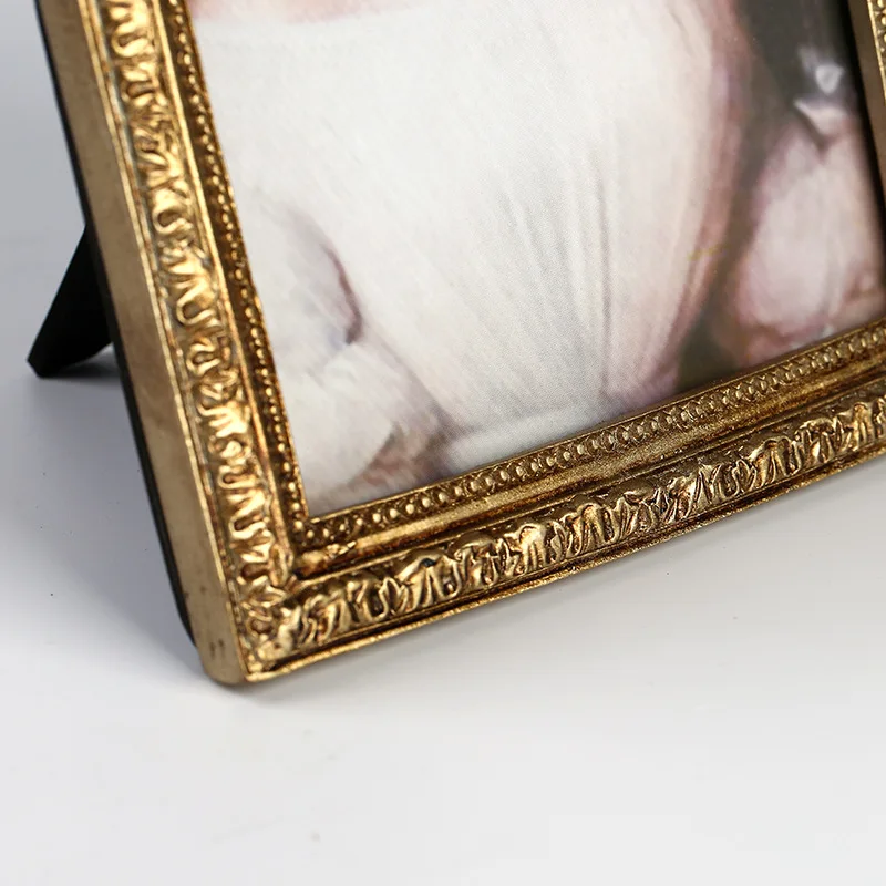 Cadre Photo Vintage 8x10 Pouces – Motif Baroque Doré – Décoration Murale Ancienne