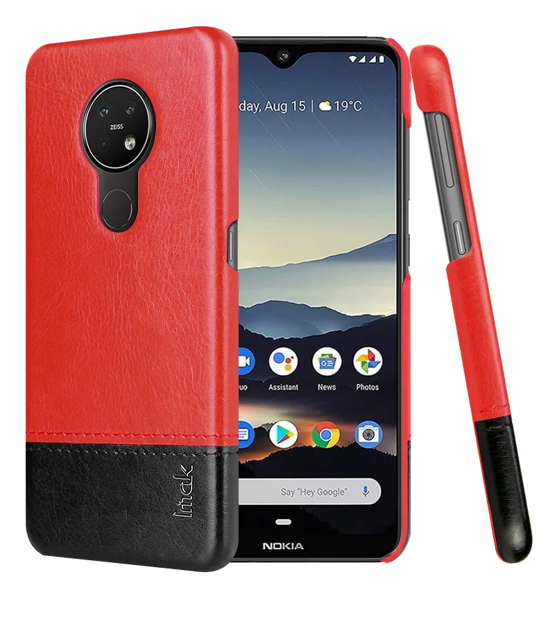 IMAK кожаный чехол-накладка для Nokia 7,2, Nokia 6,2, роскошный чехол Nokia6.2, чехол для телефона, лаконичный чехол для Nokia 7,2, чехол Nokia7.2, оболочка, Fundas