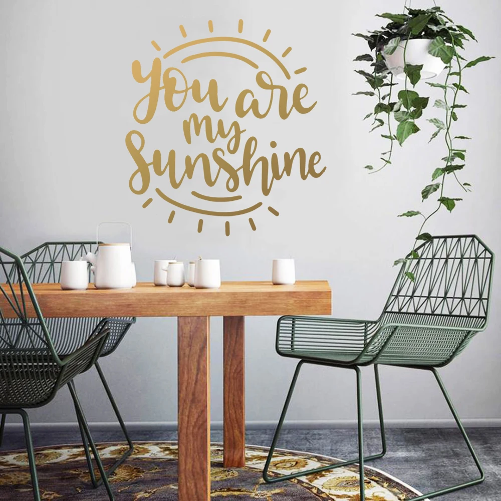 Креативные настенные наклейки you are my sunshine персонализированные украшения для