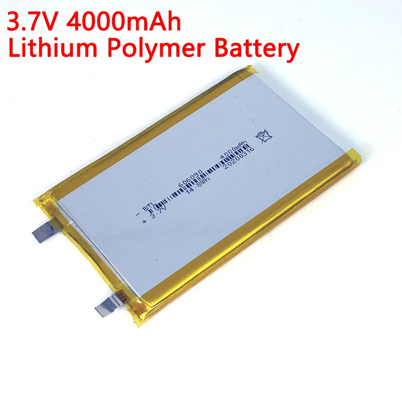 3.7V Polymer lithium battery  606090 4000mAh Large capacity Tablet computer Mobile power supply DIY batteries