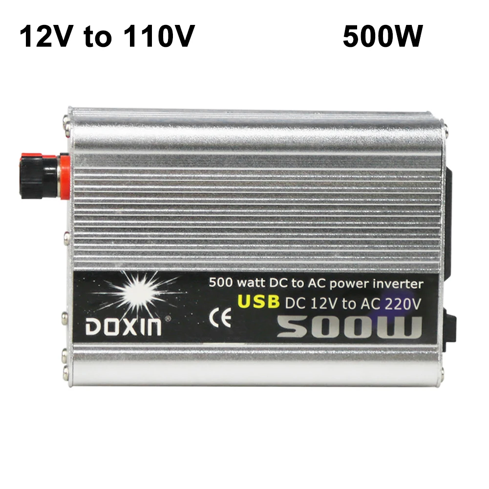 Doxin 500W DC 12 V/24 V to AC 110 V/220 V модифицированный синусоидальный автомобильный преобразователь