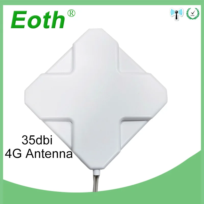 Eoth 3g 4G LTE антенна SMA Мужской 2 м кабель 35dBi 2* SMA разъем для 4 г модем маршрутизатор+ адаптер SMA мама К CRC9 мужской разъем
