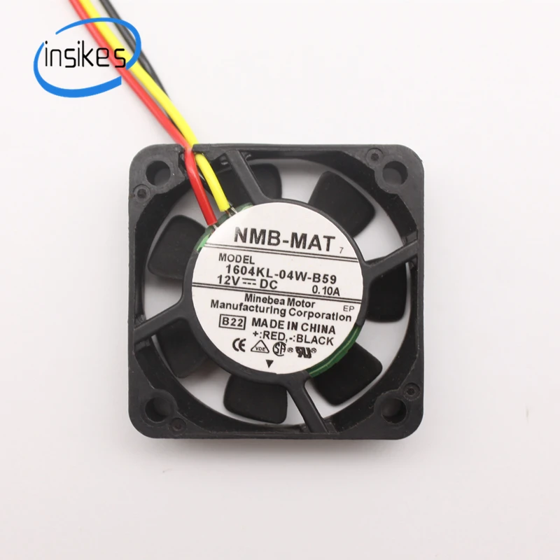 NMB-MAT 1604KL-04W-B59 двойные шариковые подшипники сервовентилятор 3 провода скорость тест Вентилятор охлаждения 4010 40*40*10 мм DC 12 В 0.1A 5500 об/мин