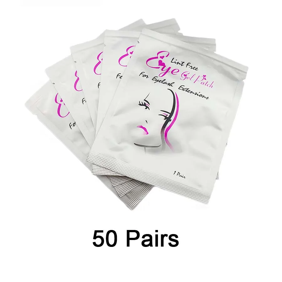 50 пар увлажняющих бумажных пластырей для наращивания ресниц, одноразовые гелевые Пластыри для наращивания ресниц, инструмент для ухода за лицом - Цвет: 50 Pairs Girl