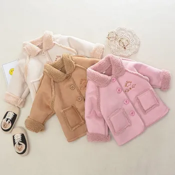 

Fashion Baby Girls Jackets Toddler Winter Warm Coat Fall Winter Thicken Windbreaker Parka Kids Cute Cartoon Cat Outerwear 1-5