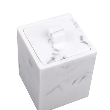 

2Pcs Cotton Swab Holder Resin Grain Pattern Cotton Pads Storage Case Makeup Organizer Box Toothpicks Brushes Holder Jar for Home