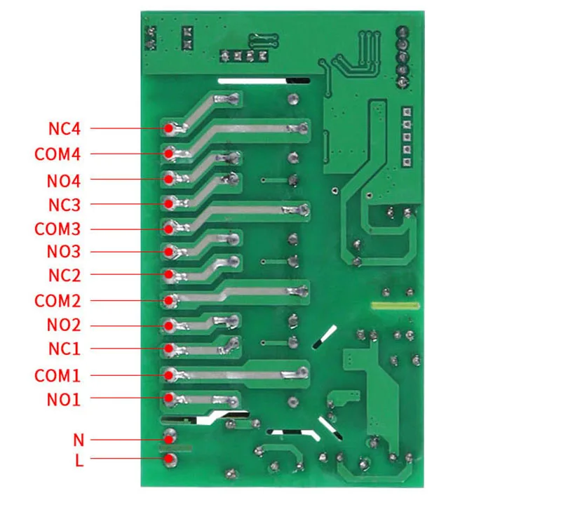 AC85V-256V 10A реле 4CH 4 CH Беспроводной RF пульт дистанционного управления выключатель света 10A релейный выход радиоприемник Модуль+ передатчик