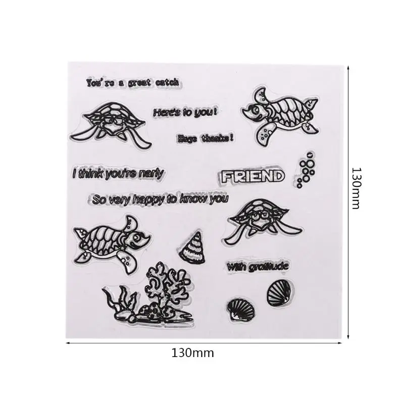 Marine Turtle Silicone Clear Seal Stamp DIY Scrapbooking Embossing Photo Album 634E