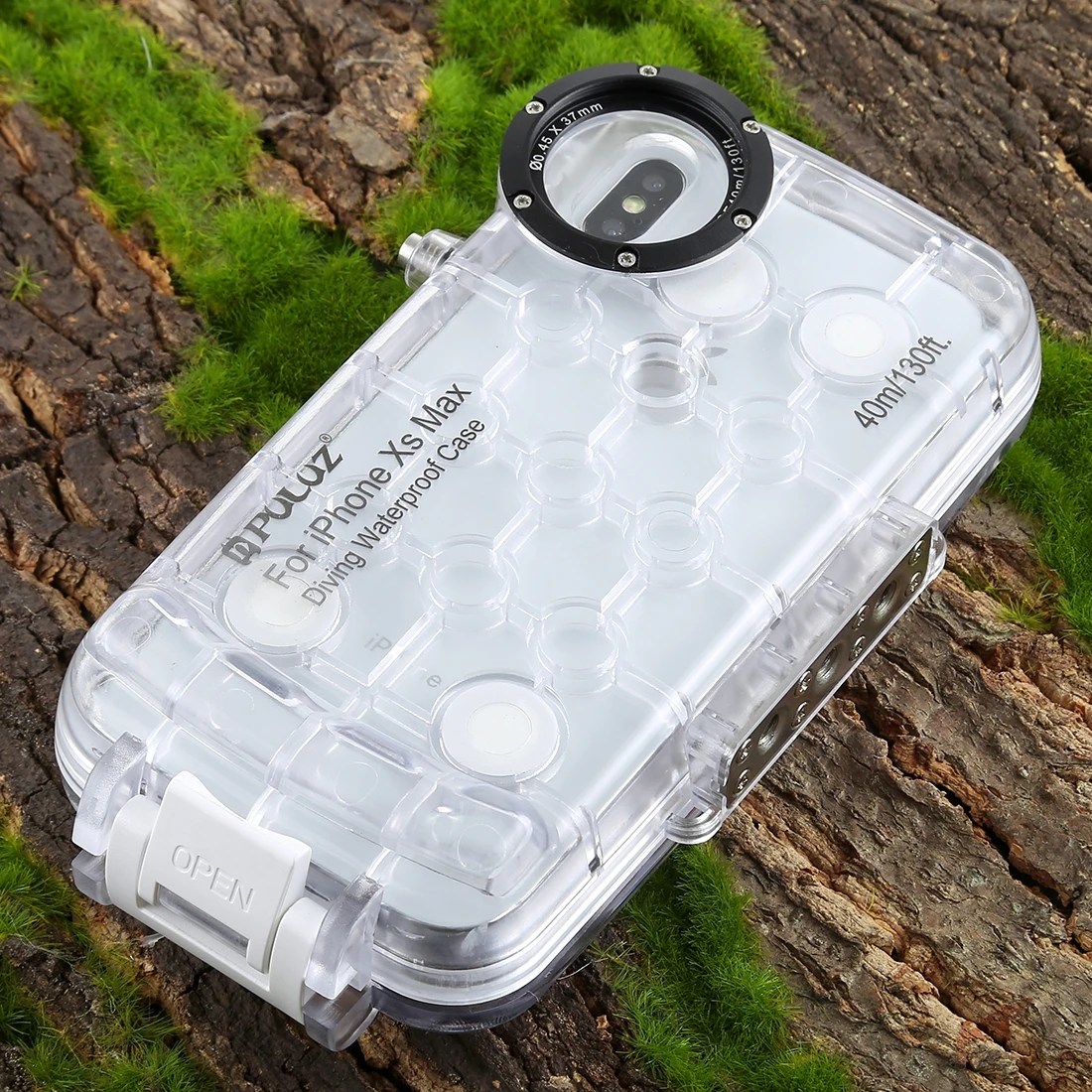 PULUZ 40 м водонепроницаемый чехол для iPhone XS Max Корпус чехол противоударный пыленепроницаемый Лыжный спорт дайвинг фото видеосъемка протектор