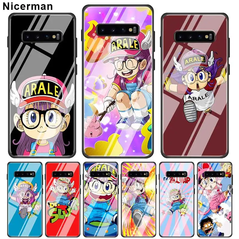 Dr Slump Arale аниме Чехлы для samsung Galaxy S10E S10 5G S9 S8 Plus Note 10 9 A50 A30 закаленное стекло чехол