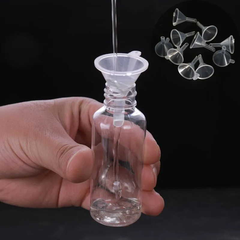10 штук мини прозрачный пластиковый парфюмерный диффузор воронка