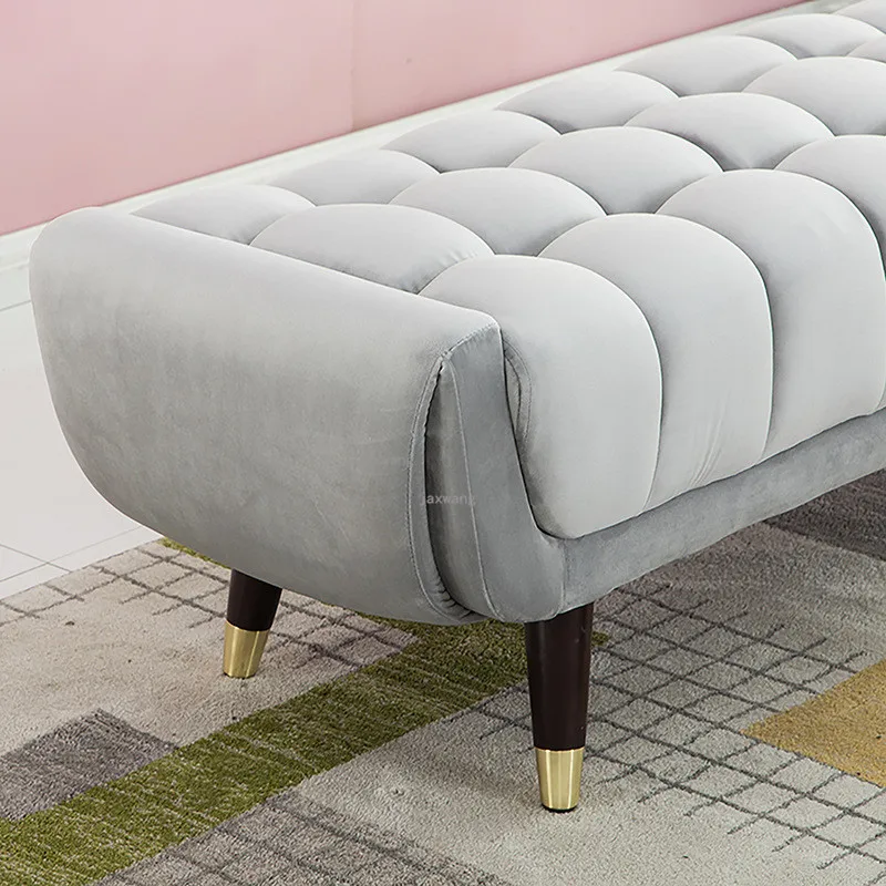 Modern Living Room Furniture Sofa Chair Door Leisure Long Sofa Stool Nordic Fashion Clothing Store Change Shoes Long Stool