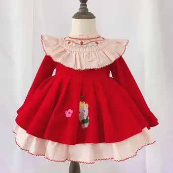 

Spanish Vintage Palace style Princess Dress For Girl children birthdays party Sweet Cute Dress Modis kids Clothes Vestidos Y2166