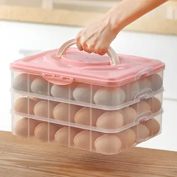 

Kitchen egg storage box 2 layer 40 grid egg carton Food container storage box CY50601