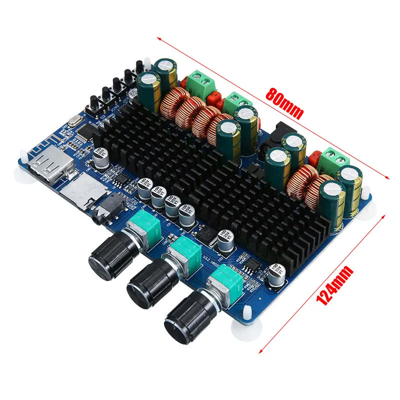 Amplifier Board TPA3116 D2 2x50W+100W 2.1 Channel bluetooth Digital Subwoofer Power Amplifier Module for Speaker