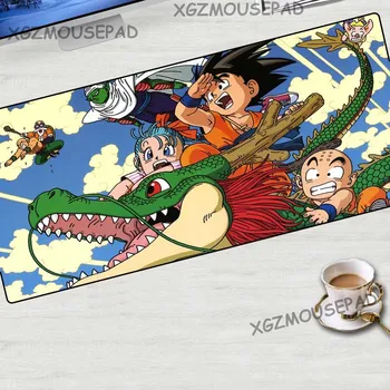 

XGZ Popular Anime Large Mouse Pad Black Lock Egde Dragon Ball Computer Table Mat Fabric Non-slip Rubber Stripe Comfort 70x30