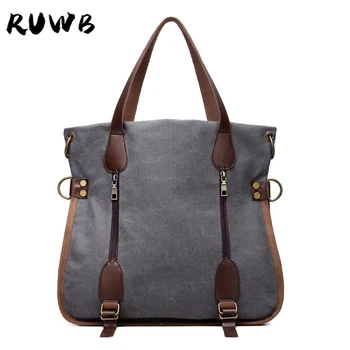 

RUWB Luxury Handbags Women Bags Designer Vintage Shoulder Bags for Women Large Capacity Canvas Tote Bag Ladies Shopping Hand bag