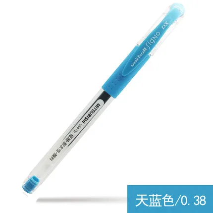 Sky blue 12 шт./партия шариковая ручка на водной основе UNI UM-151 0,38 мм цветная гелевая ручка двойная шариковая ручка головка для письма гладкая многоцветная - Цвет: Sky blue