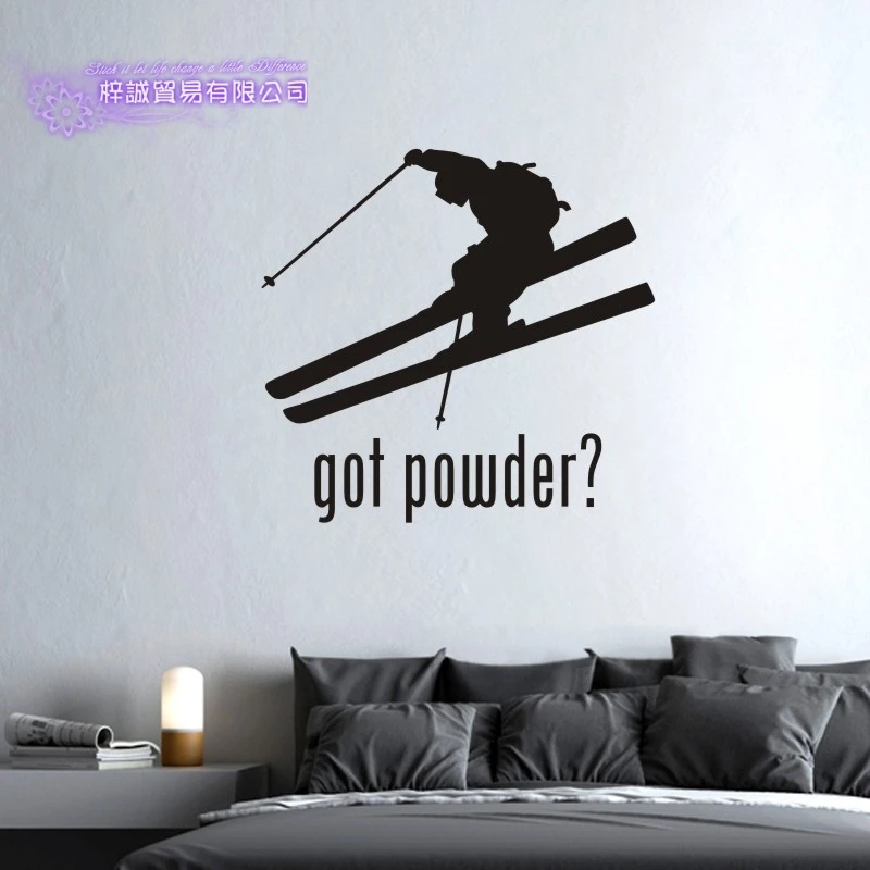 Ski Wall Sticker Decal Skiing Posters Board Vinyl Decals Pegatina Decor Mural Car | Дом и сад