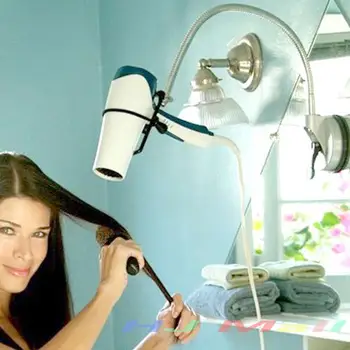 

Home Kitchen Wall Mount Alloy Hair Dryer Holders Rack Organizer Bathroom Tool*