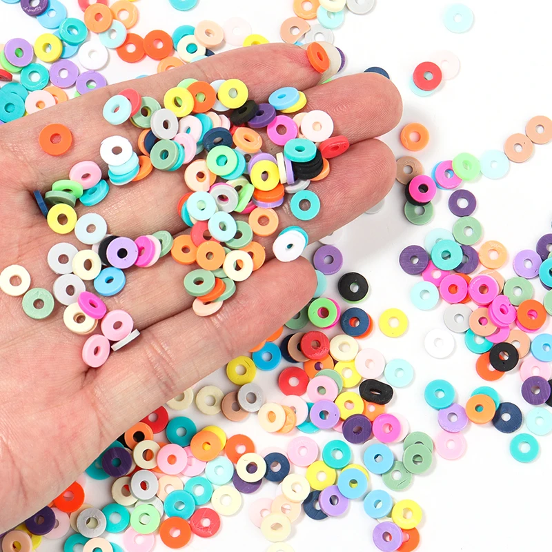 Acheter 1100 pièces Kit de perles plat rond en argile polymère CCB