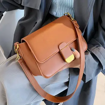 

Vintage Square Crossbody bag 2020 Fashion New High quality PU Leather Women's Designer Handbag Lock Shoulder Messenger Bag