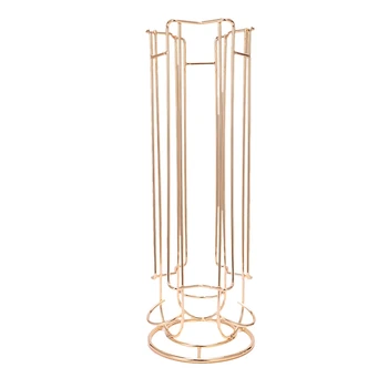 

ELEG-Oasiswj Metal Coffee Pod Holder Iron Chrome Plating Stand Coffee Capsule Storage Rack For 18Pcs Dolce Gusto Capsule