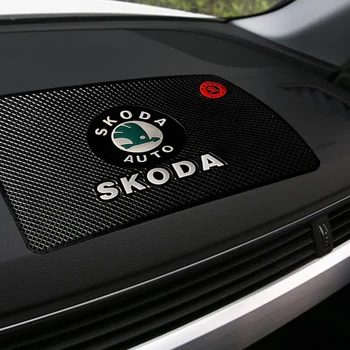 

Black Color Car Badge Anti Slip Mat Phone Holder Non-Slip Mat Pad For Skodas Octavia A5 A7 Fabia superb car-styling Accessories