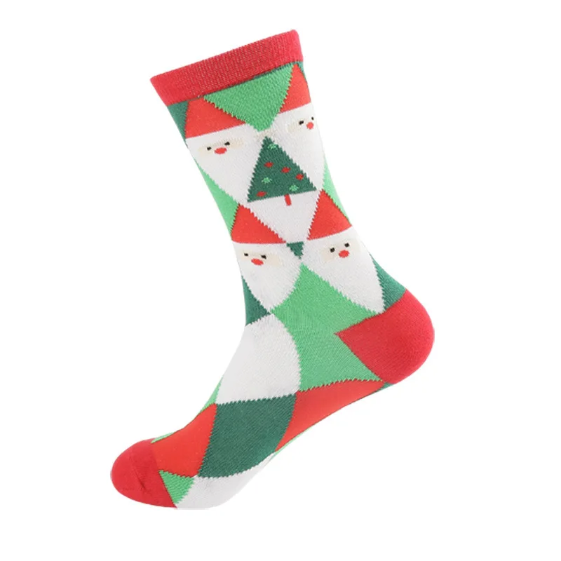 2019New осень зима год Санта Клаус Рождество с изображением снежного лося подарок длинные носки хлопковые носки мужские женские новогодние красные носки