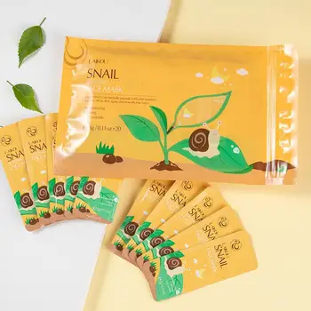 

1pc Snail Sleeping Mask Moisturizing Seaweed Tea Repairing Skin Oil-control Face Care Essence Skin Mask O2K8