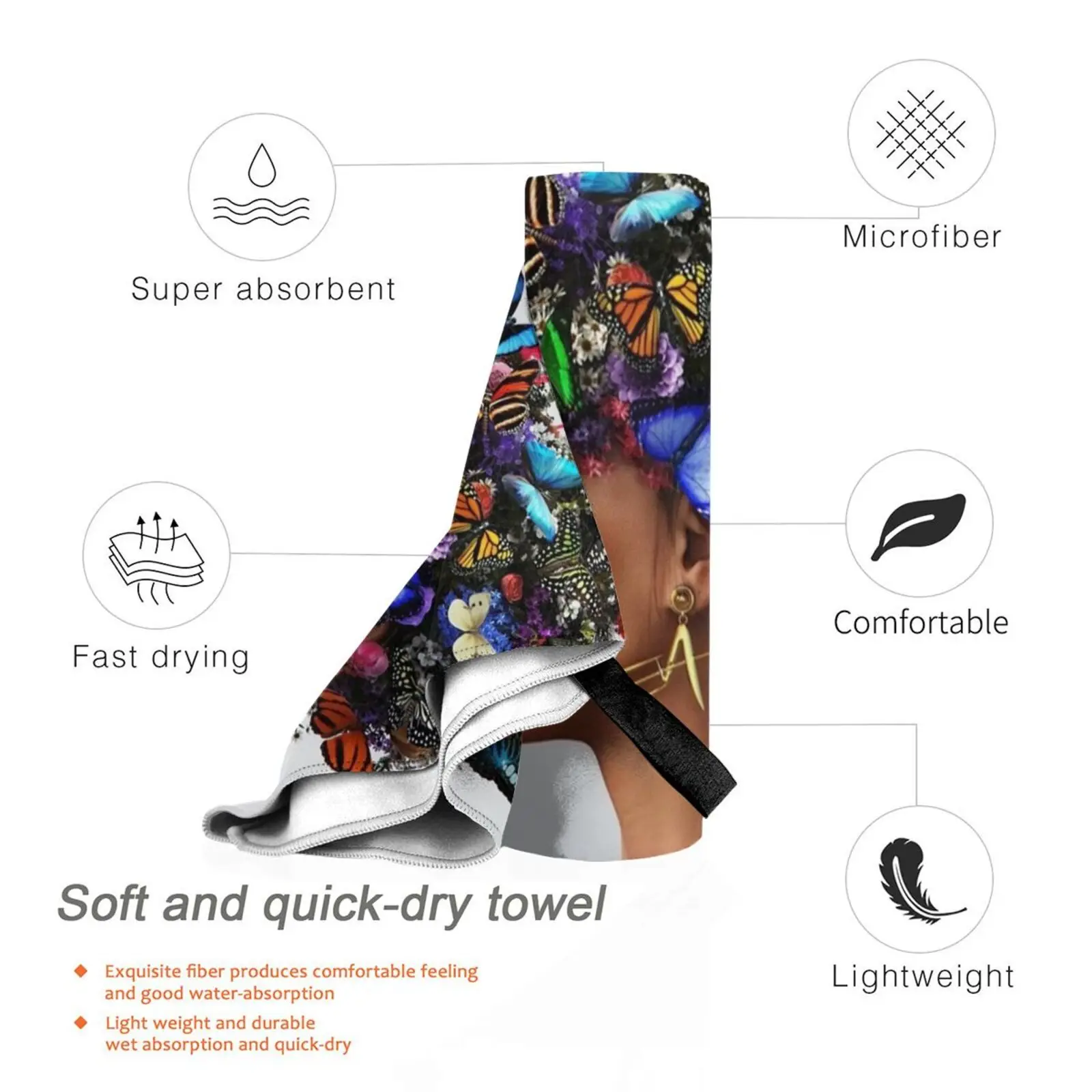 Eva Queen-Happiness Quick Dry Towel Gym Sports Bath Portable Verstapen Soft Sweat-Absorbent Fast Drying Pocket Comfortable