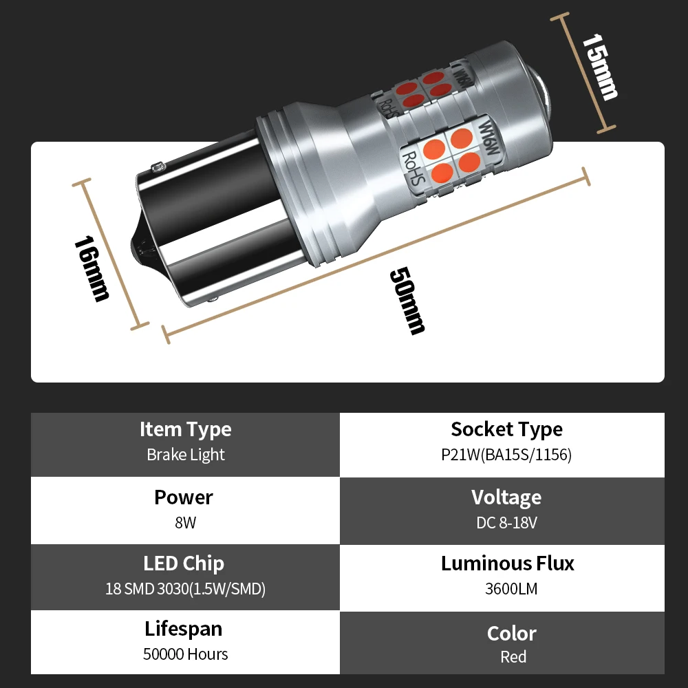 LED �극��ũ ����Ʈ ����, ���� ���ϰ��̵� 2014 2015 2016 2017 2018 2019 2020, ���� ����, P21W BA15S 1156 Canbus, 2 ��