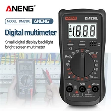 ANENG DM830L Tester Meter misuratore di capacità retroilluminazione LCD multimetro digitale 1999 conta condensatore a Transistor