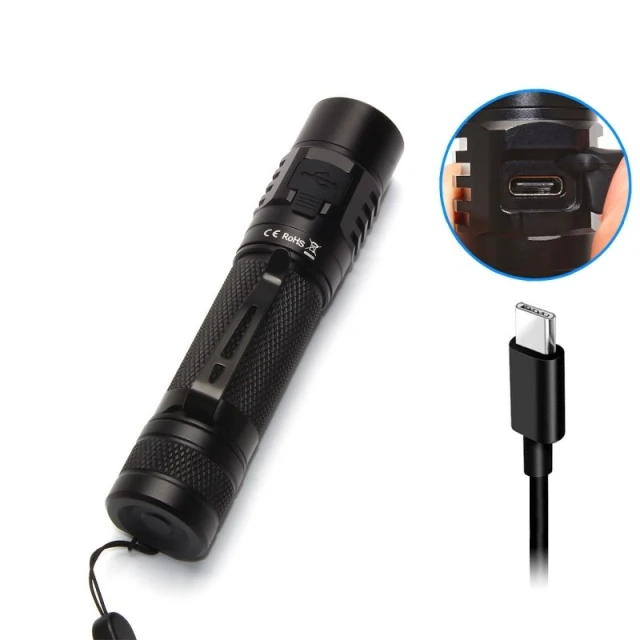 Мощный светодиодный фонарик Sofirn SC31 Pro 6500K перезаряжаемый от USB 18650 лм тактический