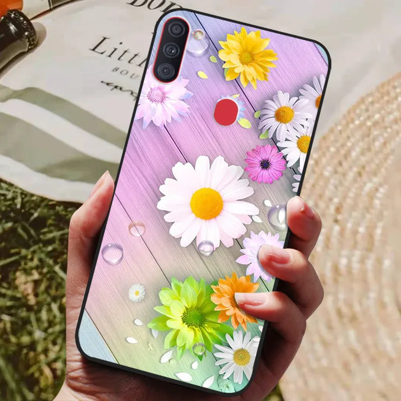 Sleek Black Silicone Back Cover with Soft Bumper