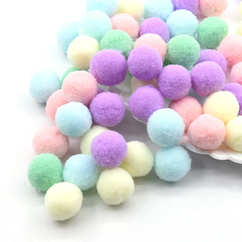 20mmwarmcolor 80pcs 8/10/15/20/25/30 мм Мульти Размеры микс Цвет пышная Нижняя Pom помпонами ручной работы для детей игрушки свадебный Декор DIY товары для шитья и рукоделия - Цвет: 20mmwarmcolor 80pcs