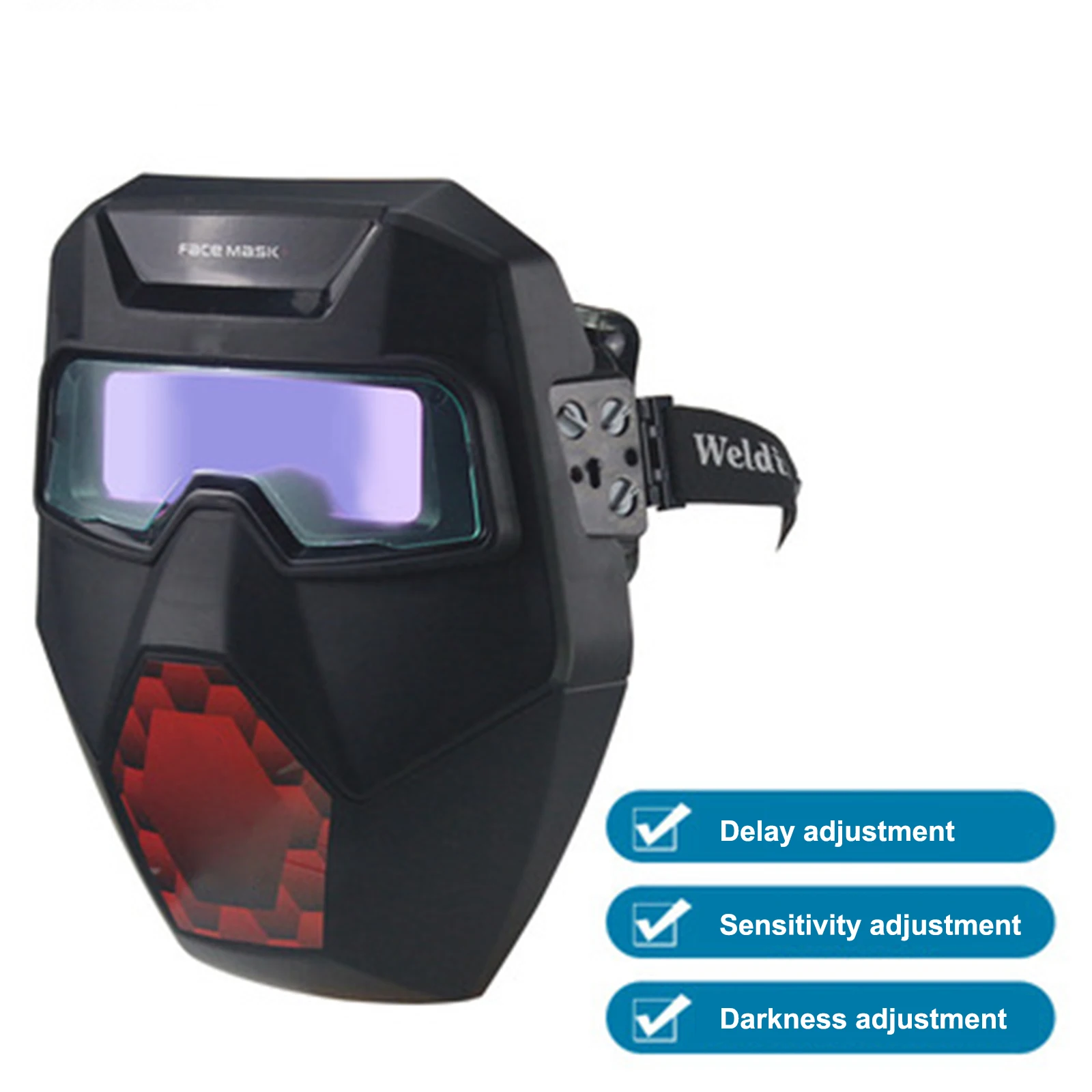 New Solar Powered Welding Helmet Auto Darkening Hood MIG MMA Electric Welding Machine A Arc Welder Mask Shield, Skull Design