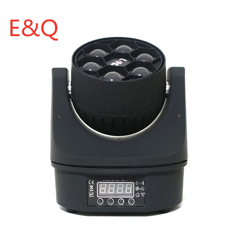 E & Q светодиодный 6X15W RGBW 4в1 пчелиный глаз светильник луч движущейся головы + для