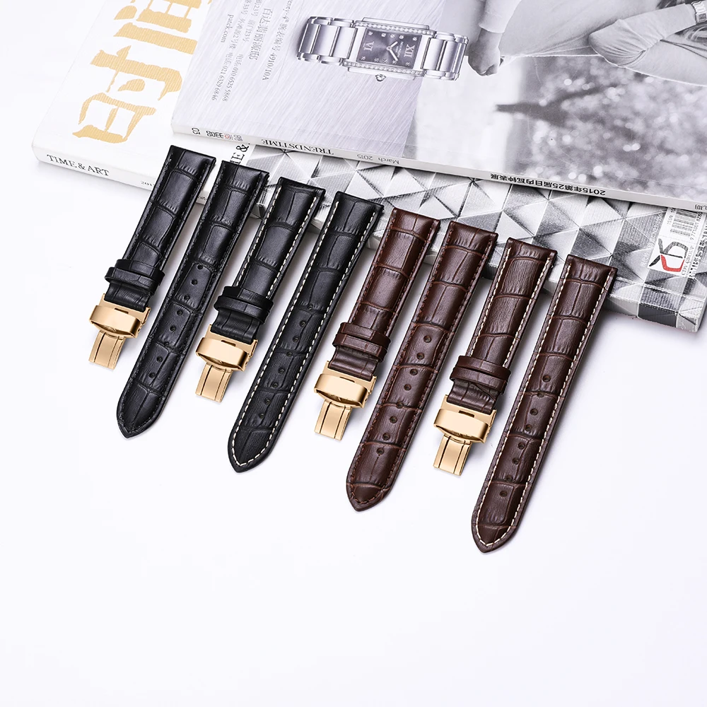 IStrap 18 мм до 24 мм ремешок из натуральной кожи для часов IWC Hamilton Omega Casio Breitling Tudor ремешок для часов летного пилота