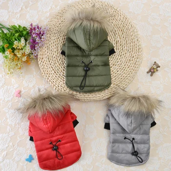 

Clothes Winter Warm Pet Dog Vest Jacket Coat Down Clothes Soft Small Large Dogs Chihuahua Teddy Puppy Cat Hooded Outfit