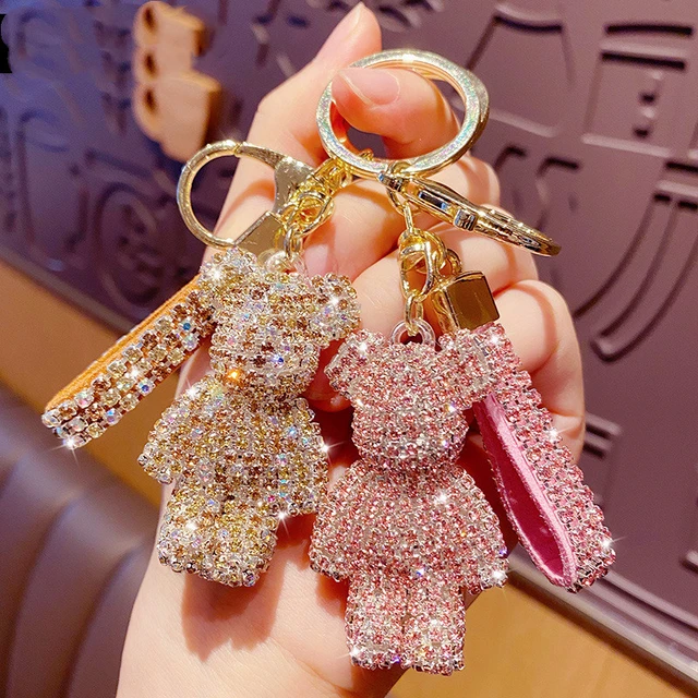 Rhinestone Cute Bear Key Chain Tassels Keychain Anti-lost Pendant Holiday  Car Key Ring Chain Holder Keyfob Jewelry For Girl Gift - Key Rings -  AliExpress