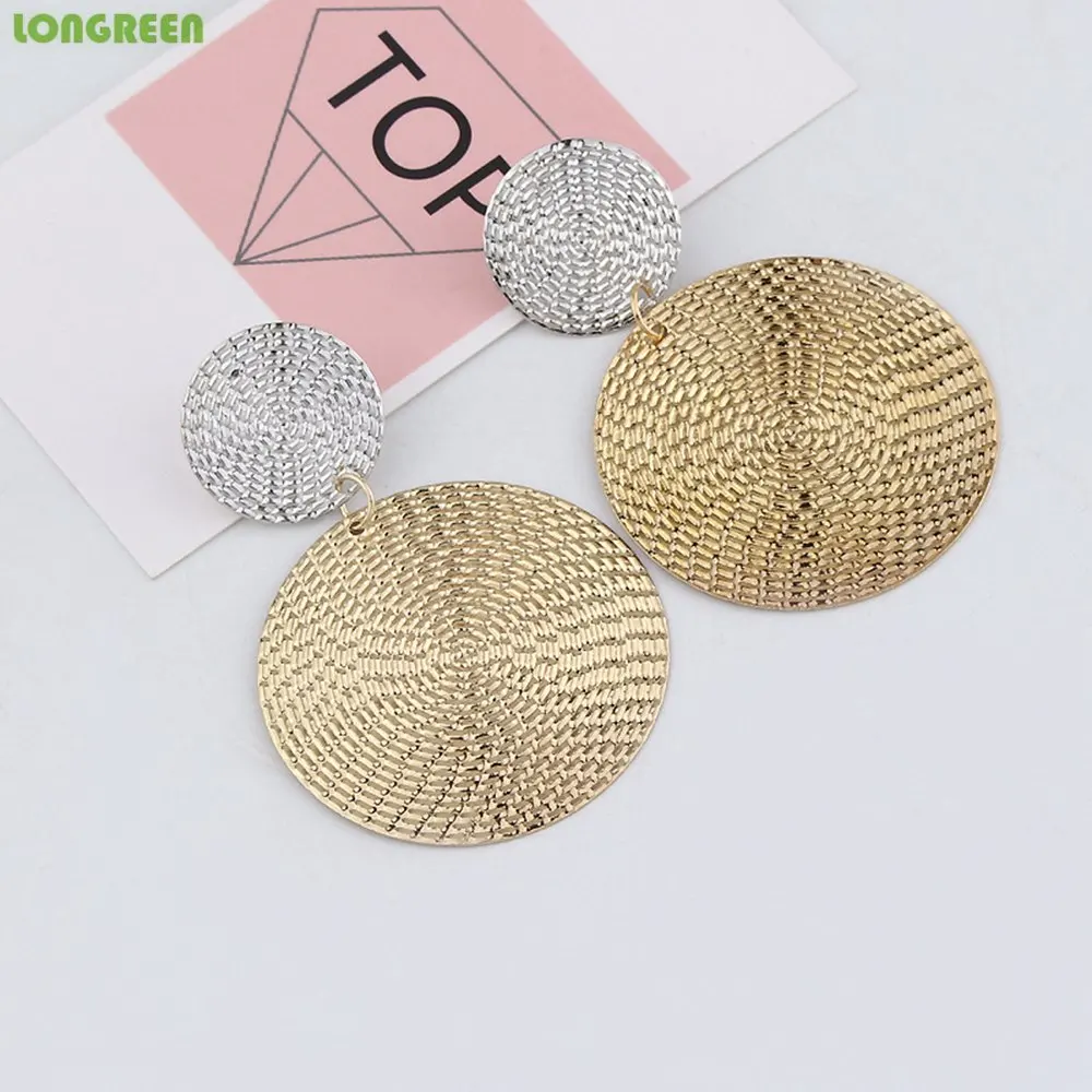 Metal Simple Stylish Geometric Round Unique Earrings For Women Girl Gifts Stainless Steel Earrings Set De Aretes Orecchini Donna