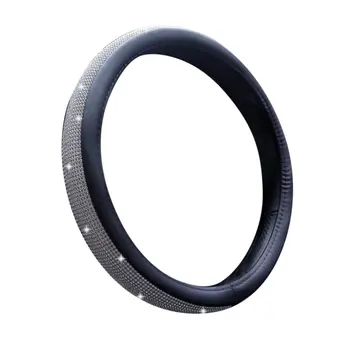 

Car Interior Rhinestone Diamond Car Steering Wheel Set With Drill Car Handle Set Cute Steering Wheel Cover Unisex