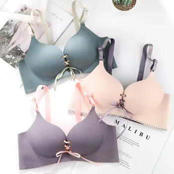 

New Black Push Up Bra Set 5 Color Cotton Women Underwear Fashion Green Seamless Bras Adjustable Lingerie A B Cup Thick Brassiere