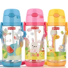 FISHER-PRICE летняя чашка с соломинкой детская портативная бутылка для воды креативный мультяшный уплотнитель герметичная задняя чашка для воды 550 мл