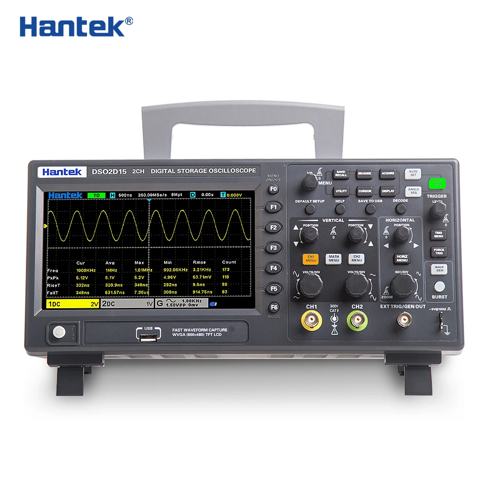 Цифровой осциллограф Hantek двухканальный экономичный осциллограф DSO2C10 100 МГц Пропускная способность ручной с источником сигнала|Осциллографы| | АлиЭкспресс