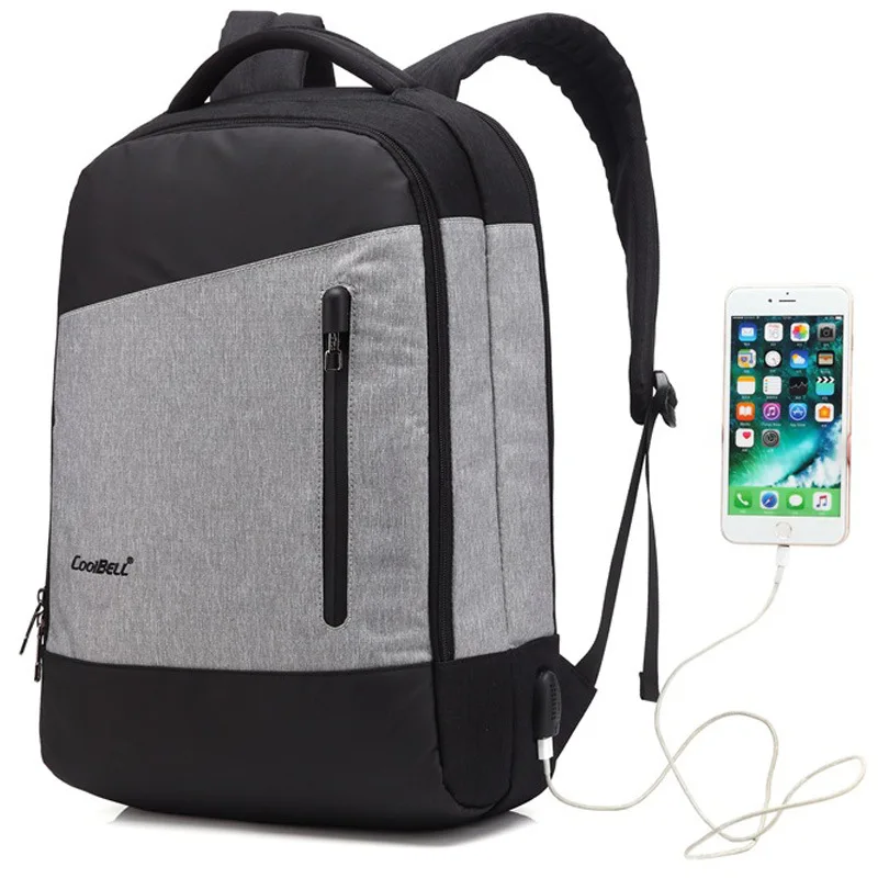 

Trend MEN'S Computer Bag Shoulder Multi-functional Large-Volume USB Charging Korean-style Casual Waterproof Backpack Wholesale