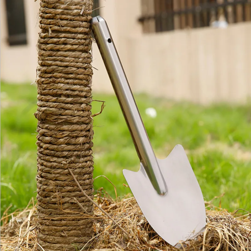 

HS Tools Stainless Steel Garden Shovel Durable Outdoor Explore Camping Spade Shovel Emergency Survival Hand Tool Garden Shovel